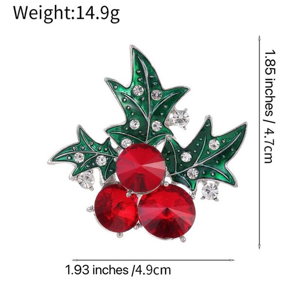 Christmas Holy Rhinestone Brooch Holiday Brooch Holy Pin Christmas Brooch Gift - Picture 5 of 5